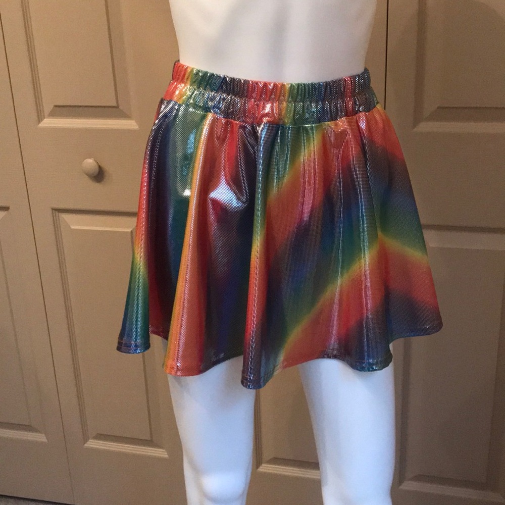 Girls iridescent skater skirt
